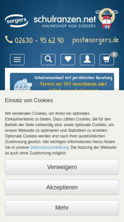 Vorschau der mobilen Webseite www.rucksack-trends.de, Rucksack-Trends.de, Sorger's GmbH