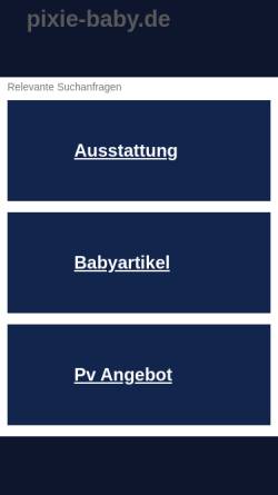 Vorschau der mobilen Webseite www.pixie-baby.de, Pixie Baby, Axel Hickethier