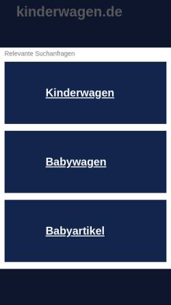 Vorschau der mobilen Webseite www.kinderwagen.de, Schmuck-Kinderwagen