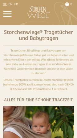 Vorschau der mobilen Webseite www.storchenwiege.de, Storchenwiege