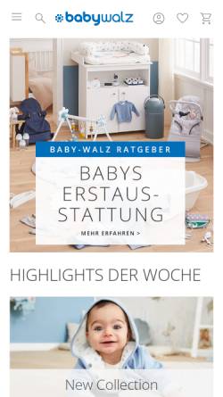 Vorschau der mobilen Webseite www.baby-walz.de, Baby-walz Online-Shop