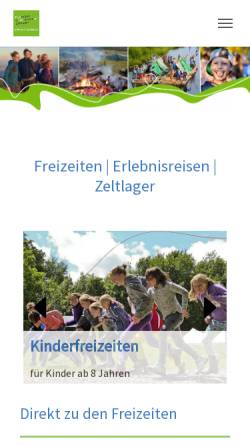 Vorschau der mobilen Webseite www.ak-freizeiten.de, AK ökologische Kinder- und Jugendfreizeiten