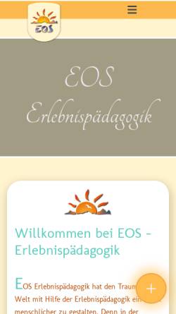 Vorschau der mobilen Webseite eos-erlebnispaedagogik.de, EOS Erlebnispädagogik e.V.
