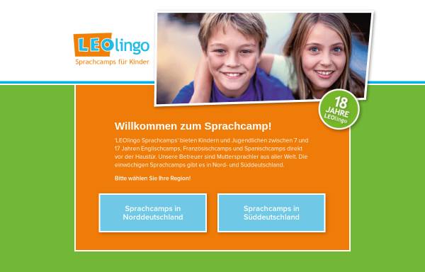 Vorschau von www.leo-lingo.de, LEOlingo Sprachcamps für Kinder