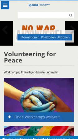 Vorschau der mobilen Webseite www.sci-d.de, Service Civil International e.V.