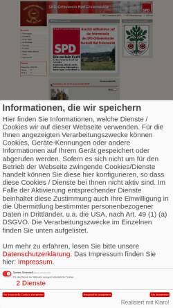 Vorschau der mobilen Webseite spd-bad-freienwalde.de, SPD Ortsverein Bad Freienwalde