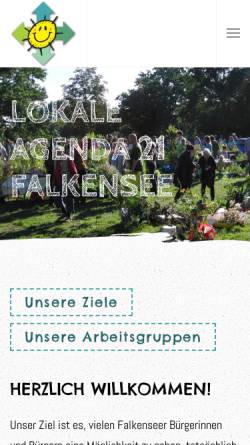 Vorschau der mobilen Webseite www.agenda21-falkensee.de, Lokale Agenda 21