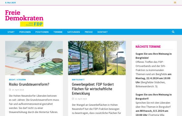 Vorschau von www.fdp-hohen-neuendorf.de, FDP Hohen Neuendorf