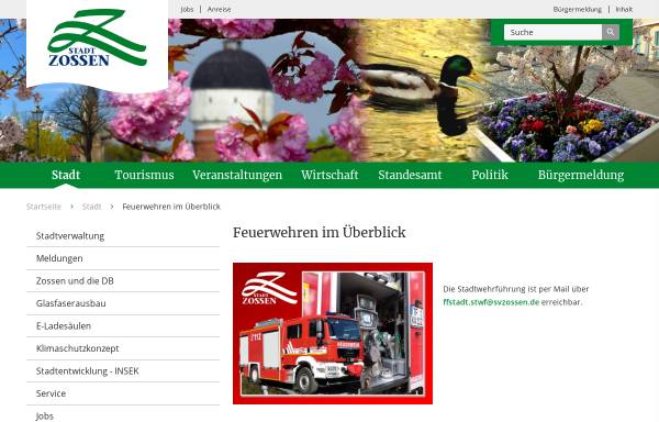 Vorschau von www.feuerwehren-zossen.de, Freiwillige Feuerwehr Zossen