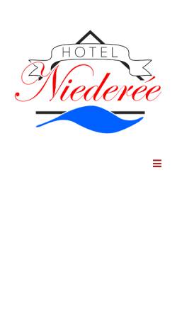 Vorschau der mobilen Webseite www.hotel-niederee.de, Hotel und Restaurant Niedere'e