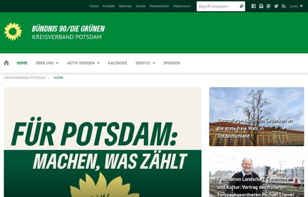 Vorschau von www.gruene-potsdam.de, Bündnis 90/Die Grünen Potsdam