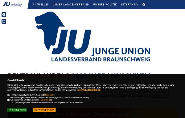 Vorschau von ju-lv-bs.de, Junge Union Kreisverband Braunschweig