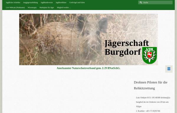 Vorschau von www.jaegerschaft-burgdorf.de, Jägerschaft Burgdorf e. V.