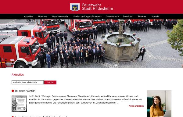 Vorschau von www.freiwillige-feuerwehr-hildesheim.de, Freiwillige Feuerwehr Hildesheim