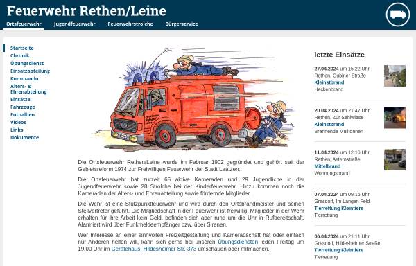 Vorschau von www.fw-rethen.de, Ortsfeuerwehr Rethen/Leine