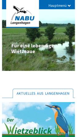 Vorschau der mobilen Webseite nabu-langenhagen.de, NABU Naturschutz in Langenhagen