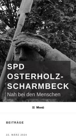 Vorschau der mobilen Webseite www.spd-ohz.de, SPD Osterholz-Scharmbeck