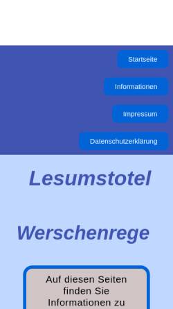 Vorschau der mobilen Webseite werschenrege.de, Dorfgemeinschaft Lesumstotel / Werschenrege