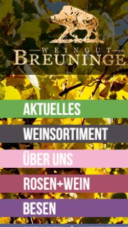 Vorschau der mobilen Webseite www.weingut-breuninger.de, Weingut Breuninger