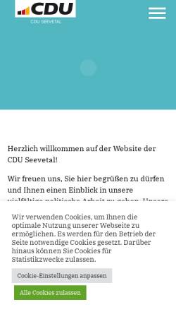 Vorschau der mobilen Webseite www.cdu-seevetal.de, CDU Seevetal