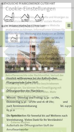 Vorschau der mobilen Webseite www.kath-gemeinde-seevetal.de, Katholische Kirchengemeinde Seevetal