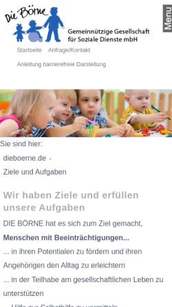 Vorschau der mobilen Webseite www.dieboerne.de, Die Börne