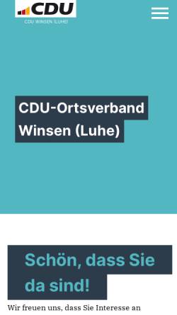 Vorschau der mobilen Webseite cdu-winsen.de, CDU Winsen, Luhe