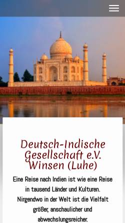 Vorschau der mobilen Webseite www.dig-winsen.de, Deutsch-Indische Gesellschaft Winsen e.V.