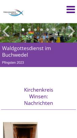 Vorschau der mobilen Webseite kirchenkreis-winsen.de, Evangelischer Kirchenkreis