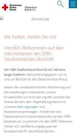 Vorschau der mobilen Webseite www.drk-bocholt.de, DRK Kreisverband Bocholt e.V.