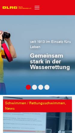 Vorschau der mobilen Webseite kreis-guetersloh.dlrg.de, Deutsche Lebens-Rettungs-Gesellschaft (DLRG), Bezirk Kreis Gütersloh e.V.