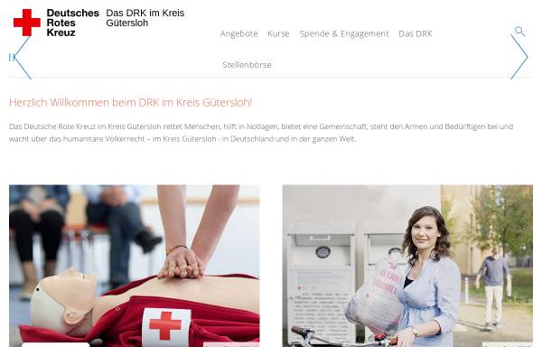 Vorschau von www.drk-guetersloh.de, Deutsches Rotes Kreuz (DRK), Kreisverband Gütersloh e.V.