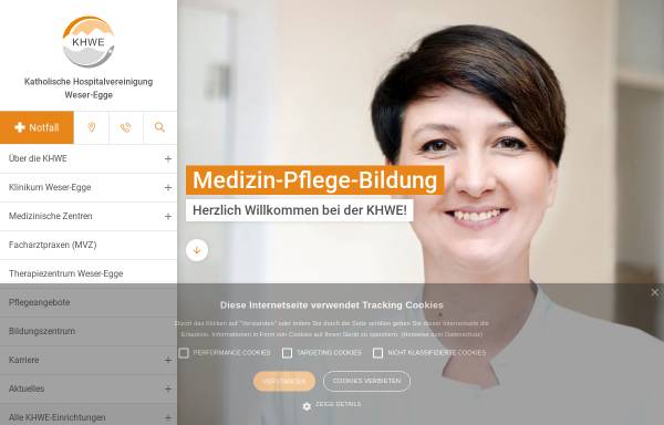 Vorschau von www.khwe.de, Katholische Hospitalvereinigung Weser - Egge gGmbH