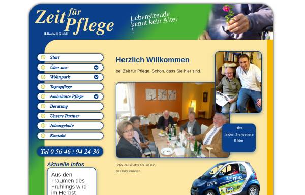 Vorschau von www.zeit-fuer-pflege.de, Zeit für Pflege H. Rochell GmbH