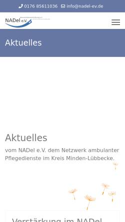 Vorschau der mobilen Webseite www.nadel-ev.de, NADel e.V.