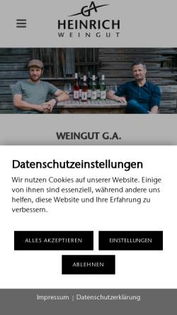 Vorschau der mobilen Webseite www.weingut-heinrich.de, Weingut Heinrich, Heilbronn
