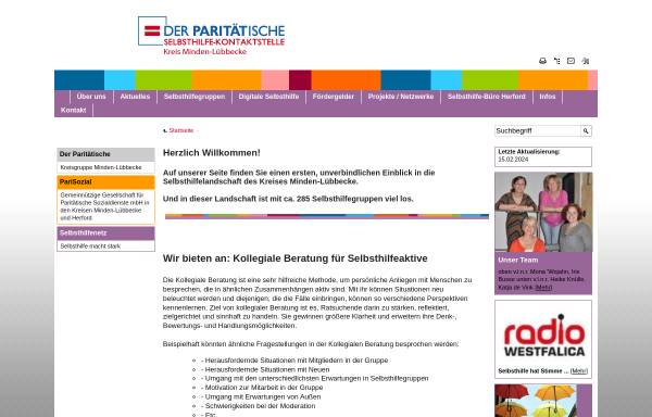 Vorschau von www.selbsthilfe-minden-luebbecke.de, Selbsthilfe-Kontaktstelle - PariSozial Minden-Lübbecke/Herford