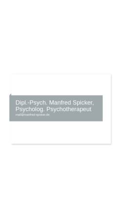 Vorschau der mobilen Webseite www.manfred-spicker.de, Diplom-Psychologe Manfred Spicker