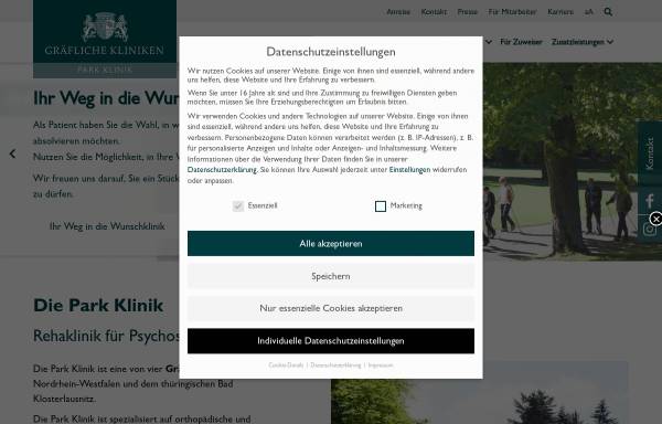 Vorschau von www.kbh.de, Park-Klinik Bad Hermannsborn