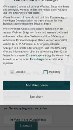 Vorschau der mobilen Webseite www.kbh.de, Park-Klinik Bad Hermannsborn