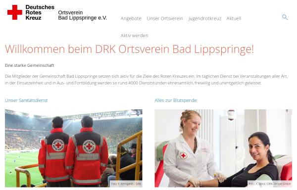 Vorschau von www.drk-badlippspringe.de, DRK-Ortsverein Bad Lippspringe e.V.