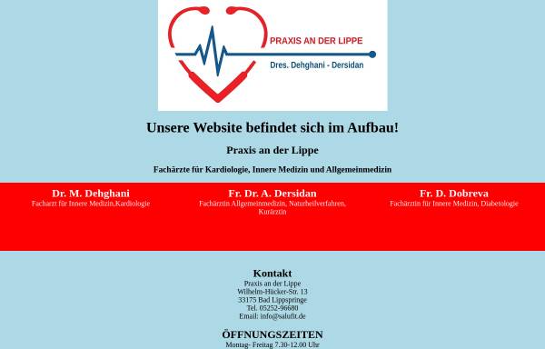 Vorschau von salufit.de, Gemeinschaftspraxis Drs. med. Dersidan, Fissan und Werner