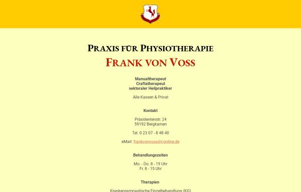 Vorschau von www.physiotherapie-vonvoss.de, Frank von Voss, Praxis für Physiotherapie