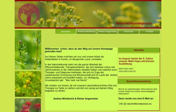Vorschau von www.naturheilkundepraxis.eu, Andrea Wichterich & Reiner Angermeier, Naturheilkundepraxis