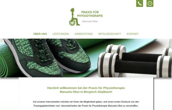 Vorschau von www.physio-obst.de, Praxis für Physiotherapie Manuela Obst
