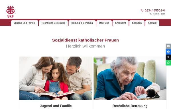 Vorschau von www.skf-bochum.de, Sozialdienst katholischer Frauen e.V.