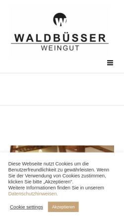 Vorschau der mobilen Webseite www.weingut-waldbuesser.de, Weingut Waldbüsser,