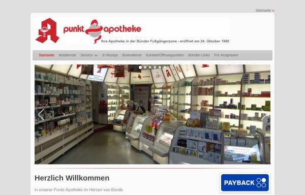 Vorschau von www.punktapotheke.de, Punkt-Apotheke, Inhaber Reinhard Rokitta