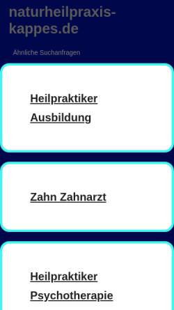 Vorschau der mobilen Webseite www.naturheilpraxis-kappes.de, Naturheilpraxis Kappes