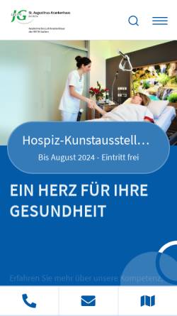 Vorschau der mobilen Webseite www.sankt-augustinus-krankenhaus.de, St. Augustinus Krankenhaus